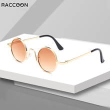 Солнцезащитные очки в стиле ретро для мужчин и женщин, небольшие круглые солнечные очки в металлической оправе, в готическом стиле, для вождения 2024 - купить недорого