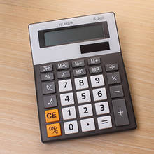 Calculadora financiera de oficina con tecla de eliminación de espacio trasero, calculadora de voz de pantalla de 8 dígitos, papelería para estudiantes de oficina 2024 - compra barato