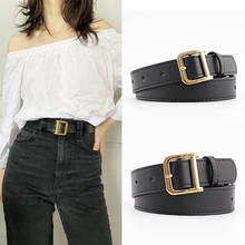 New Fashion Pu Leather Belt For Women Retro Metal D Buckle Waist Straps All-match Dress Trousers Lady Girl Decoration Waistband 2024 - buy cheap