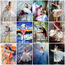 AZQSD Full Square Diamond Embroidery Dancers Handicraft Diamond Painting Portrait Cross Stitch Mosaic Home Decoration 2024 - buy cheap