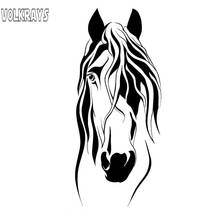 Volkrays Personality Car Sticker Horse Mane Fashion Car-styling Accessories Reflective Vinyl Decal Black/Sliver,14cm*16cm 2024 - buy cheap