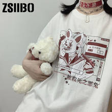 Camiseta Harajuku con estampado de dibujos animados para mujer, remeras góticas Kawaii, ropa para chica 2024 - compra barato