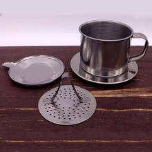 Cafetera portátil de acero inoxidable con filtro de goteo, 50/100ml, Infusor de estilo vietnamita, tazón taza de café, colador, herramientas de café 2024 - compra barato