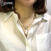 Yumfeel Brand New Imitaiton Baroque Shape Pearl Necklaces Women Jewelry Gifts 2024 - buy cheap