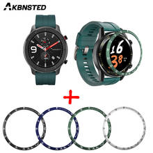 Akbnsted 2 em 1 relógio de metal de aço inoxidável, pulseira de silicone macio bazel para xiaomi amazfit gtr 47mm, acessórios para relógio inteligente 2024 - compre barato