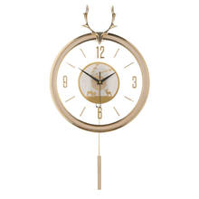 Настенные часы в скандинавском стиле, Роскошные Металлические бесшумные украшения для гостиной, домашний декор, креативный современный золотой полый циферблат, подарок 2024 - купить недорого