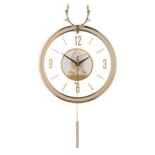 Nordic Wall Clock Luxury Metal Living Room Decoration Mute Wall Watches Home Decor Creative Modern Golden Hollow Dial Mind Gift 2024 - buy cheap