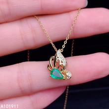 KJJEAXCMY Fine Jewelry Natural Emerald 925 Sterling Silver Women Pendant Necklace Chain Support Test Beautiful 2024 - buy cheap