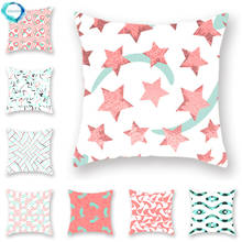 Nordic Abstract Geometry Arrow Star Pattern Pink Sky Blue Polyester Decorative Cushion Cover Sofa Decoration Pillow Case 45x45cm 2024 - buy cheap