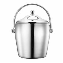 Portable Ice Bucket Insulated Stainless Steel Ice Bucket Freezer Ice Bucket with Lid for Parties Barbecues and Buffets #CW 2024 - buy cheap