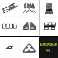 Car Inner Accessories Styling For Mitsubishi ASX 2020 ABS Carbon Fiber Window Lift Button Switch Armrest Cover Trims 2024 - buy cheap