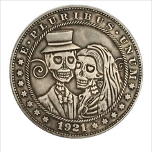 Американская монета Моргана Хобо, Мужская Свадебная монета с черепом, подарок, свадебная монета, сувенир 2024 - купить недорого