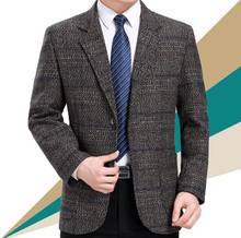 Middle-aged suits men blazer autumn winter loose coats mens thicken jacket masculino slim fit casaco jaqueta masculina b304 2024 - buy cheap
