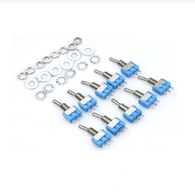 10Pcs SPDT ON/ON AC125V 6A Blue Mini 2 Positions 3 Pins Latching Micro Toggle Switches MTS-102 2024 - buy cheap
