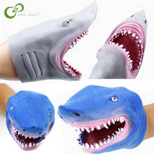 Fantoche de mão de tubarão para história, tpr, cabeça de animal, luvas, brinquedo para crianças, presente artístico, cabeça de animal 2024 - compre barato