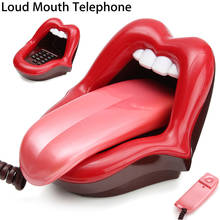 Red Lips Landline Loud Mouth Mini Telephone Retro Funny Novelty Corded Phone for the Home Fixed Telephone Bedroom Reading Room 2024 - buy cheap