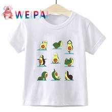 Camiseta 2020 infantil fofa de abacate, camiseta estilo kawaii para meninos e meninas 2024 - compre barato