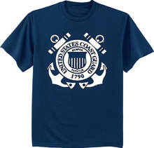 Camiseta para hombre, diseño de US Coast Guard USCG, azul marino 2024 - compra barato