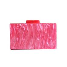 Pearl Hot Pink Women Shoulder Travel Bags Acrylic Box Clutches Bag Female Luxury Handbags Women Bags Designer Sac A Main Femme 2024 - buy cheap