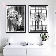 Angel Wing Canvas Posters And Prints Wall Art Canvas Painting Black White Wall Pictures For Living Room Nordic Decoration Home 2024 - buy cheap