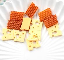 Cheese Honeycomb Flatback Resin Cabochon SImulation Fake Food for Scrapbooking DIY Cake Decor Dollhouse Toy Accessories 2024 - buy cheap