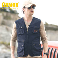 Oumor-colete de pesca tático masculino, roupa grossa, quente, de bolso, 5xl, outono 2024 - compre barato