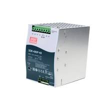 Mean Well-SDR-480P-48 Original, carril DIN Industrial de salida única, fuente de alimentación con función PFC, 48V, 10A, 480W 2024 - compra barato