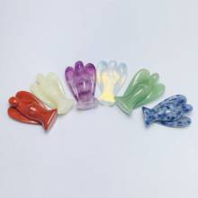 Angel Shape Crystal Stone Healing Reiki Energy Gemstone Pendant Figurine Gift For Home Decoration Craft Gift 2024 - buy cheap