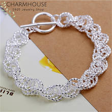 Charmhouse 925 Silver Bracelet & Bangles For Women Link Chain Bracelets Wristband Pulseira Costume Jewelry Wholesale Bijoux 2024 - buy cheap