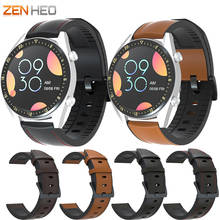 Ремешок силиконовый и кожаный для Huawei Watch GT/GT2, сменный Браслет для Samsung Galaxy Watch 46 мм, 22 мм 2024 - купить недорого