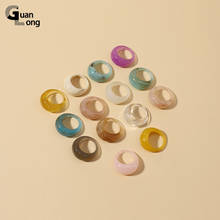Guanlong anel unissex de acrílico transparente, irregular, coreia, padrão de mármore, resina, anéis geométricos para mulheres, joias coloridas, meninas 2024 - compre barato