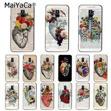 MaiYaCa, анатомия человеческого красного сердца, работа с мозгом, DNA, художественная книга, чехол для телефона, для samsung Galaxy A7, A50, A70, A40, A20, A30, A8, A6, A8 Plus, A9 2024 - купить недорого