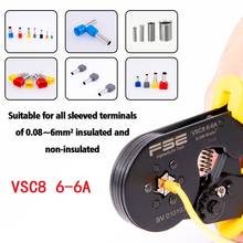 Mini alicate de aplicação de conector, ferramenta de crimpar cabos automáticos vsc8 6-6a para cabeças de 0.08-6 mm2 2024 - compre barato