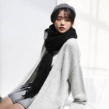 2019 Autumn Winter Female Wool Scarf Soft Women Cashmere Scarves Wide Lattices Long Shawl Wrap Blanket Lady Warm Tippet New 2024 - buy cheap
