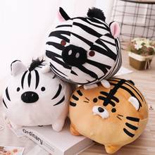 Dropshipping Soft Plush Printed Fat Round Tiger Toy Stuffed Tiger pattern Throw pillow Zebra stripe Pig Throw Pillow Bed Cushion 2024 - buy cheap