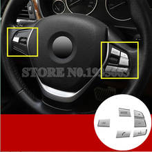 Interior volante botão capa para bmw série 3 4 f30 f31 f32 f34 2013-2018 5 pçs acessórios do carro interior decoração do carro 2024 - compre barato