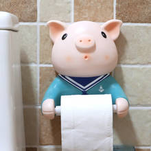 Cute Piggy Toilet Paper Roll Hanging Rack Bathroom Roll Holder Tissue Case Tissue Box Paper Case 2024 - buy cheap