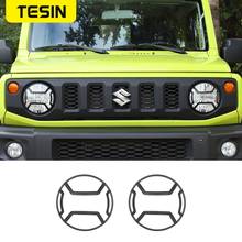 Cubierta de hierro para faro delantero de coche, accesorios de lámpara TESIN para Suzuki Jimny JB74, Suzuki Jimny 2019-2020 2024 - compra barato
