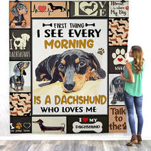 I Iove My Dashshund 3d printed fleece blanket for Beds Hiking Picnic Thick Quilt Fashionable Bedspread Sherpa Throw Blanket 2024 - buy cheap