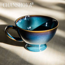 Caneca de café chansapva, caneca com textura aleatória, 500ml, para café de pé alto, xícaras para o café da china h658 2024 - compre barato