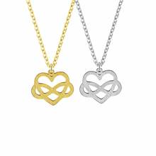 ETCAVCE Minima Open Infinity Necklace For Women Collares Mujer Stainless Steel Chocker Chain Love Heart Necklace Girlfriend Gift 2024 - buy cheap