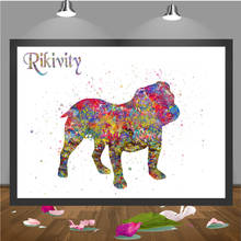 Rikivity English Bull dog canvas painting Dog Posters Prints wall art Pictures living room Home Decor wall hanging 2024 - buy cheap