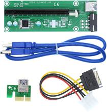 USB 3.0 PCI-E pci e Riser Express 1X 4x 8x 16x Extender Riser Adapter Card SATA 15pin Male to 6pin Power Cable райзер Wholesale 2024 - buy cheap