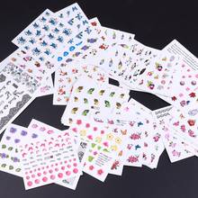 50 Sheets/Lot Mixed Styles Water Transfer Nail Stickers Decals Set Nail Foil Tips Sticker Manicure Nail Art Decoration DIY Tools 2024 - buy cheap