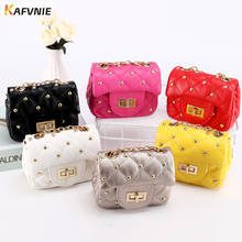 KAFVNIE Mini Children Handbag PU Rivet Children's Shoulder Bag Hot Pink Candy Change bag  Kid Evening Party Birthday Purse Bags 2024 - buy cheap