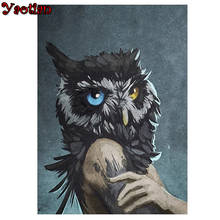 Woman With Owl Head diamond mosaic icon 5 d DIY Diamond Painting Full Square Round Drill embroidery Home Decoration Nordic Art 2024 - buy cheap