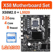 X58M LGA1366 Kit dual Channel X58 Motherboard Set with L5520 CPU Support ddr3 ECC REG,Desktop RAM 2024 - buy cheap