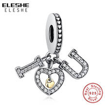 925 Sterling Silver Charm Eiffel Tower Snowflake Heart Gold Bead Fit Original Charm Bracelet Necklace DIY Jewelry 2024 - buy cheap