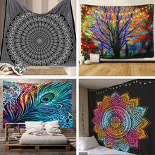 Mandalas para colgar en la pared, toalla de Mandala, tapiz con estampado de tarot de fibra de poliéster, alfombra de pared, 200x150cm, grande 2024 - compra barato