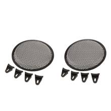 2Pcs 8 Inch Speaker Cover Case Protective Round Metal Mesh Grill, Black 2024 - buy cheap